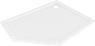 Mexen Flow pentagonal slim shower tray right 100 x 90 cm, white gloss - 46P109010R
