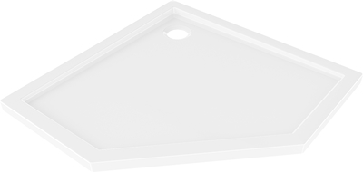 Mexen Flow pentagonal slim shower tray 100 x 100 cm, white gloss - 46P101010