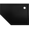 Mexen Flow slim pentagon shower tray right 90 x 80 cm, black matte - 46P708090R