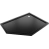 Mexen Flow pentagonal slim shower tray right 100 x 80 cm, black matte - 46P708010R