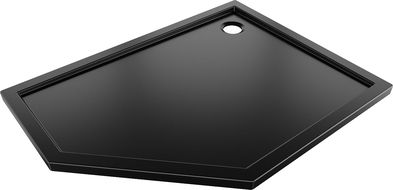 Mexen Flow pentagonal slim shower tray right 100 x 80 cm, black matte - 46P708010R