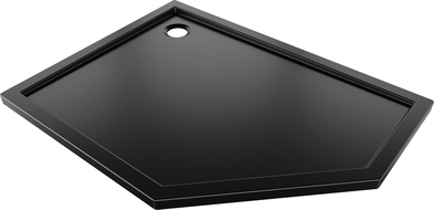 Mexen Flow pentagonal shower tray slim left 100 x 90 cm, black matt - 46P709010L