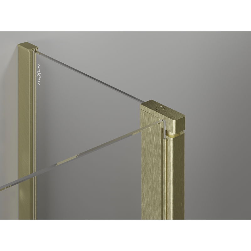 Mexen Mist T Hinged Shower Enclosure 105 x 80 cm, transparent, brushed gold - 8A4T-105-080-55-00