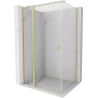 Mexen Mist T hinged shower enclosure 100 x 110 cm, transparent, brushed gold - 8A4T-100-110-55-00