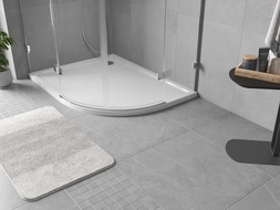 Mexen Flow semi-circular asymmetric slim shower tray left 90 x 80 cm, white gloss - 46Q108090L
