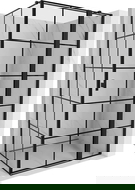 Mexen Mist T 110 x 85 cm Right Hinged Shower Enclosure, Black Grid, Black - 8A4T-110-085-70-77-P