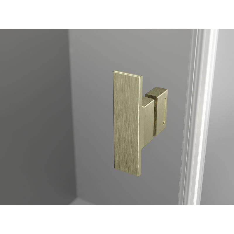 Mexen Mist T Pivot Shower Enclosure 110 x 110 cm, Transparent, Brushed Gold - 8A4T-110-110-55-00