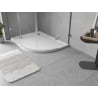 Mexen Flow semi-circular asymmetric slim left shower tray 100 x 80 cm, white gloss - 46Q108010L