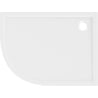 Mexen Flow semi-circular asymmetric slim shower tray right 100 x 80 cm, white gloss - 46Q108010R