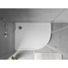 Mexen Flow semi-circular asymmetrical slim left shower tray 100 x 90 cm, white gloss - 46Q109010L