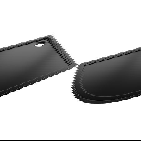 Mexen Flow semicircular asymmetrical slim right shower tray 100 x 90 cm, black matte - 46Q709010R