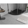 Mexen Flow semi-circular asymmetric slim right shower tray 100 x 90 cm, black matt - 46Q709010R