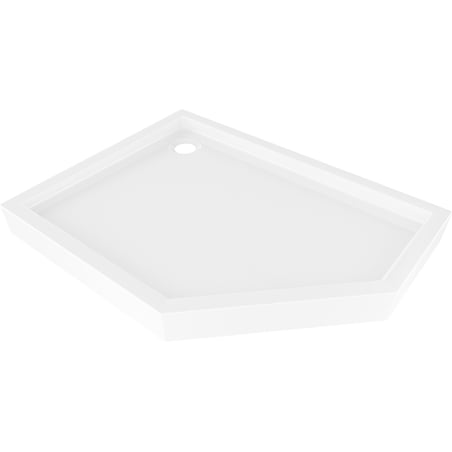 Mexen Flow+ pentagonal tray left 90 x 80 cm, white gloss - 46P108090LH