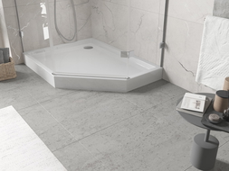Mexen Flow+ pentagonal shower tray left 100 x 90 cm, white gloss - 46P109010LH