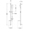 Mexen DQ49 sliding shower set, White - 785494581-25