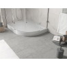 Mexen Flow+ asymmetric semicircular left shower tray 90 x 80 cm, white gloss - 46Q108090LH