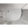 Mexen Flow+ asymmetrical left quadrant shower tray 90 x 80 cm, white gloss - 46Q108090LH