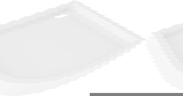 Mexen Flow+ asymmetrical left semicircular shower tray 100 x 80 cm, white gloss - 46Q108010LH