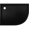 Mexen Flow+ asymmetric semircircular left-hand shower tray 100 x 80 cm, black matte - 46Q708010LH