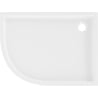 Mexen Flow+ semicircular asymmetric right shower tray 100 x 80 cm, white gloss - 46Q108010RH