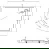 Mexen Flow+ asymmetrical right semi-circular shower tray 100 x 80 cm, black matte - 46Q708010RH