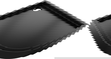 Mexen Flow+ semi-circular asymmetrical left shower tray 100 x 90 cm, black matte - 46Q709010LH