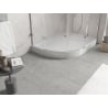 Mexen Flow+ semi-circular asymmetrical right shower tray 100 x 90 cm, white gloss - 46Q109010RH