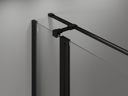 Mexen Mist T shower enclosure hinged door right 80 x 95 cm, black grid, black - 8A4T-080-095-70-77-P