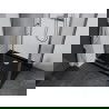 Mexen Apia extendable shower cubicle 140 x 70 cm, Transparent, Chrome + shower tray Flat, Black - 840-140-070-01-00-4070