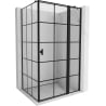 Mexen Mist T shower cabin with right hinge 80 x 100 cm, black grid, black - 8A4T-080-100-70-77-P