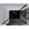 Mexen Apia sliding shower cabin 140 x 90 cm, transparent, chrome + Flat black shower tray - 840-140-090-01-00-4070
