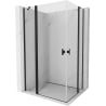 Mexen Mist Duo shower cabin with hinged door 120 x 90 cm, transparent, black - 8A4-120-090-70-00