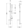 Mexen DQ49 sliding shower set, Black/Gold - 785494581-57