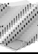 Mexen Mist Duo 115 x 105 cm Hinged Shower Enclosure, Transparent, Black - 8A4-115-105-70-00