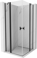 Mexen Mist Duo pivot shower enclosure 110 x 110 cm, transparent, black - 8A4-110-110-70-00