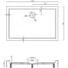Mexen Flow+ rectangular shower tray 100 x 90 cm, white gloss - 46R109010H