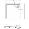 Mexen Flow+ square shower tray 70 x 70 cm, white gloss - 46S107070H