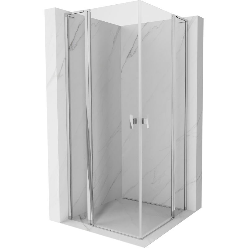 Mexen Mist L Duo Shower Enclosure Hinged 95 x 95 cm, Transparent, Chrome - 8A4L-095-095-01-00