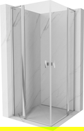 Mexen Mist L Duo Shower Enclosure Hinged 95 x 95 cm, Transparent, Chrome - 8A4L-095-095-01-00