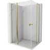 Mexen Mist L Duo swing shower enclosure 120 x 105 cm, transparent, gold - 8A4L-120-105-50-00