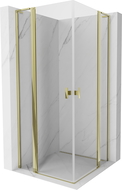 Mexen Mist L Duo shower enclosure 110 x 110 cm, transparent, gold - 8A4L-110-110-50-00
