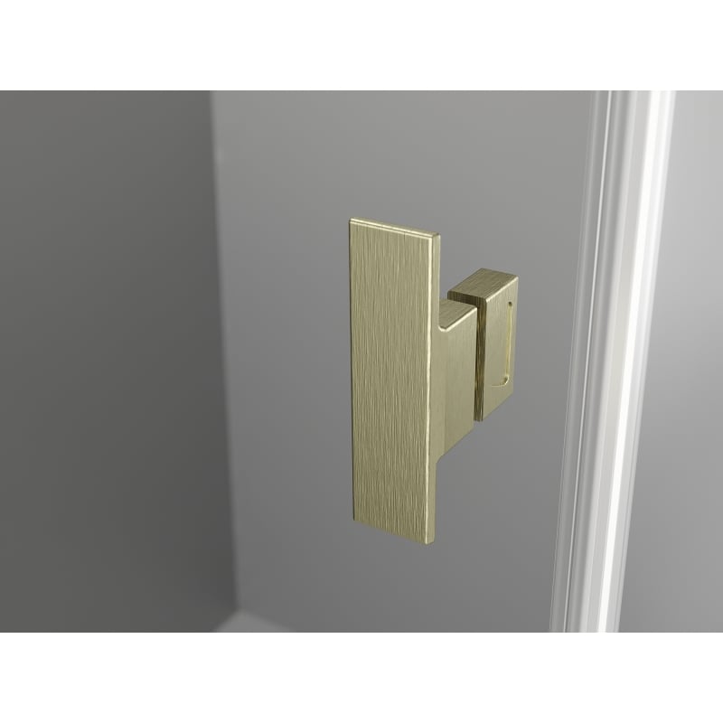 Mexen Mist L Duo Hinged Shower Enclosure 110 x 90 cm, Transparent, Brushed Gold - 8A4L-110-090-55-00