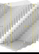 Mexen Mist L Duo 120 x 90 cm Hinged Shower Enclosure, Transparent, Brushed Gold - 8A4L-120-090-55-00