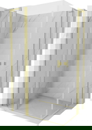 Mexen Mist L Duo Hinged Shower Enclosure 110 x 95 cm, Transparent, Brushed Gold - 8A4L-110-095-55-00