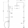 Mexen X17 shower column, Chrome/White - 798171791-02