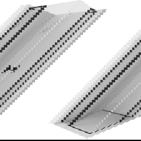 Mexen Mist L Duo hinged shower cabin 100 x 100 cm, transparent, black - 8A4L-100-100-70-00