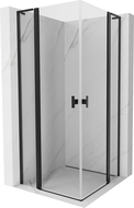 Mexen Mist L Duo Pivot Shower Enclosure 120 x 120 cm, Transparent, Black - 8A4L-120-120-70-00