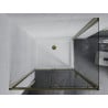 Mexen Apia sliding shower cabin 120 x 70 cm, transparent, gold + Flat shower tray, white - 840-120-070-50-00-4010G