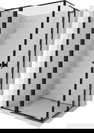 Mexen Mist L Duo Shower Enclosure Hinged 95 x 90 cm, Black Frame, Black - 8A4L-095L-090P-70-70