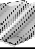 Mexen Mist Duo pivot shower cabin 100 x 90 cm, black frame, black - 8A4-100L-090P-70-70